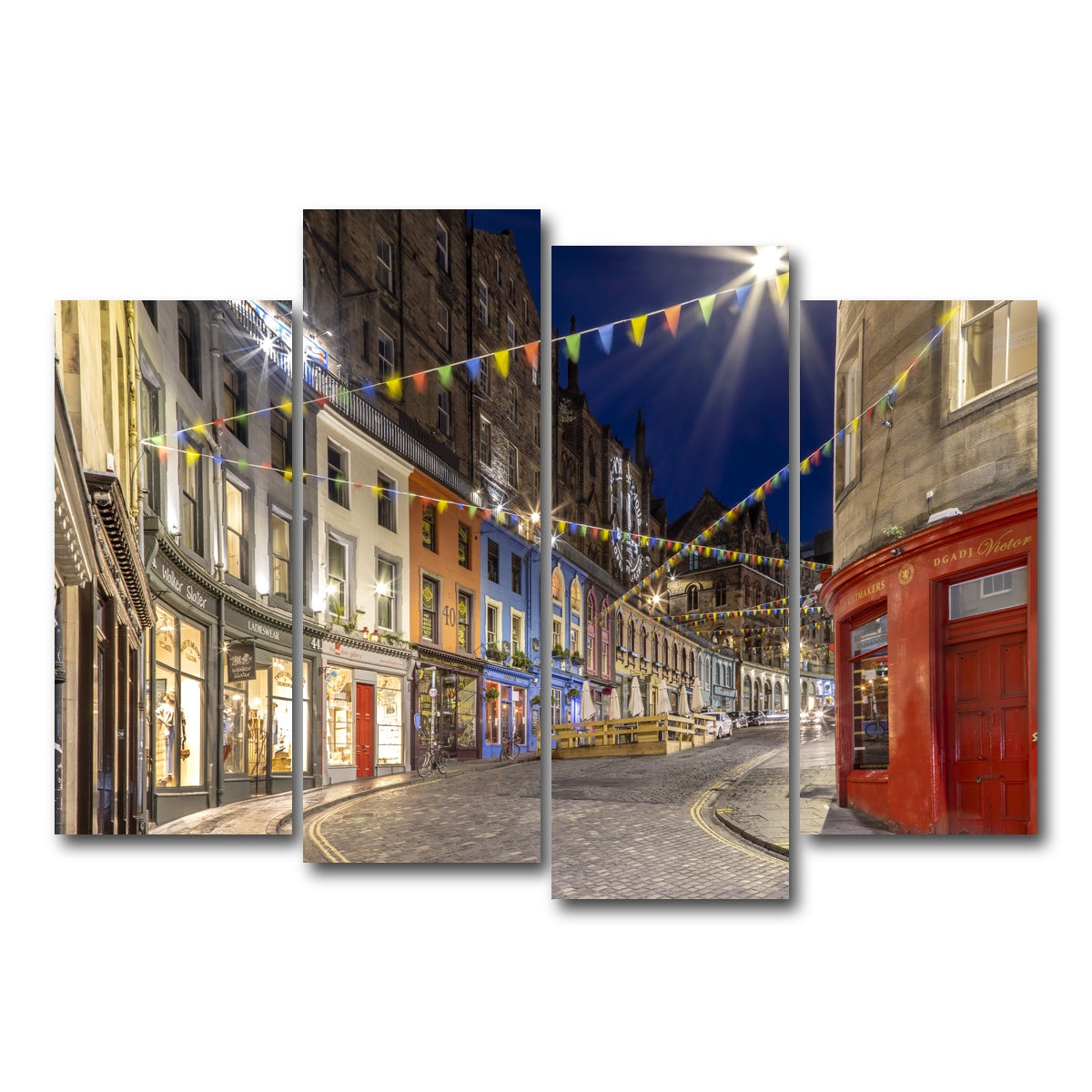 AUTO-MOCKUP WHITE | West Bow - Victoria Street | 4 Piece | Gallery Wrap Canvas | group=4_normal