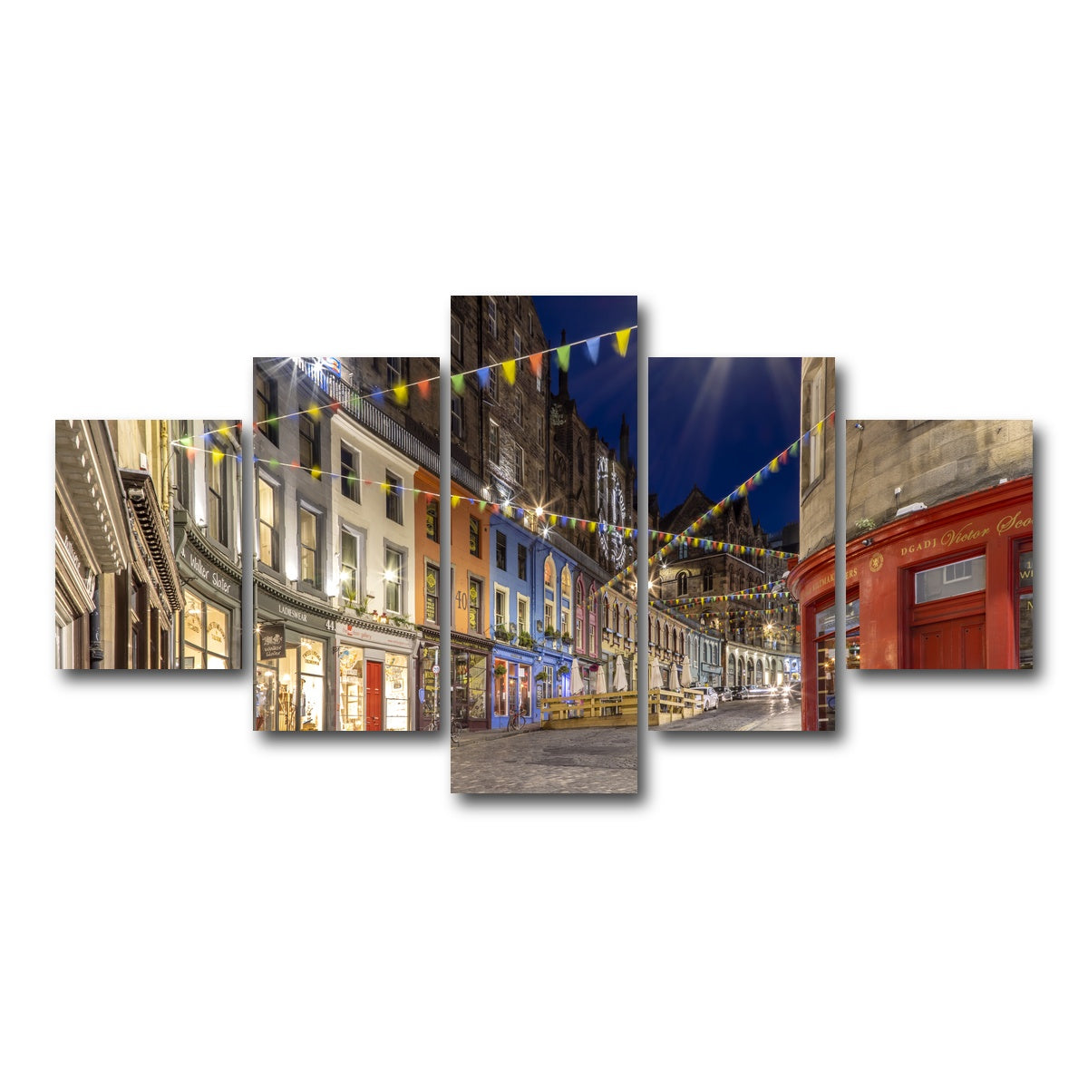 AUTO-MOCKUP WHITE | West Bow - Victoria Street | 5 Piece | Gallery Wrap Canvas | group=5_short