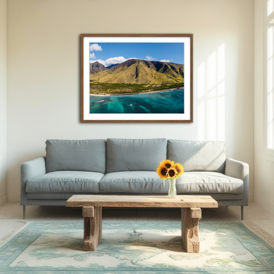 AUTO-MOCKUP ROOM | West Maui Aerial Wall Art