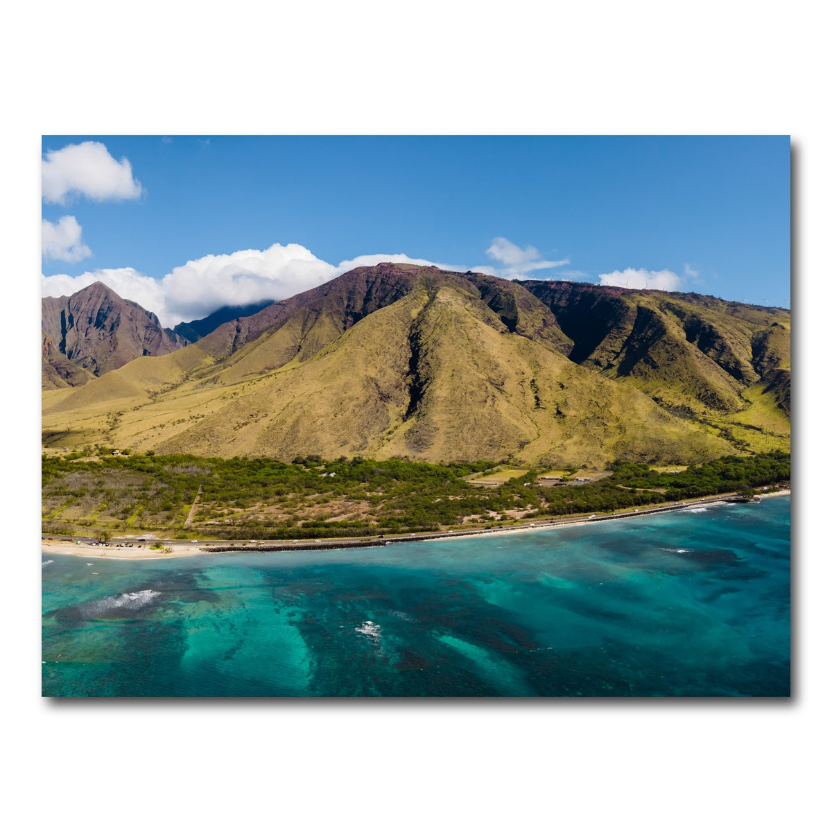 AUTO-MOCKUP WHITE | West Maui Aerial | 1 Piece | Gallery Wrap Canvas | group=4x3