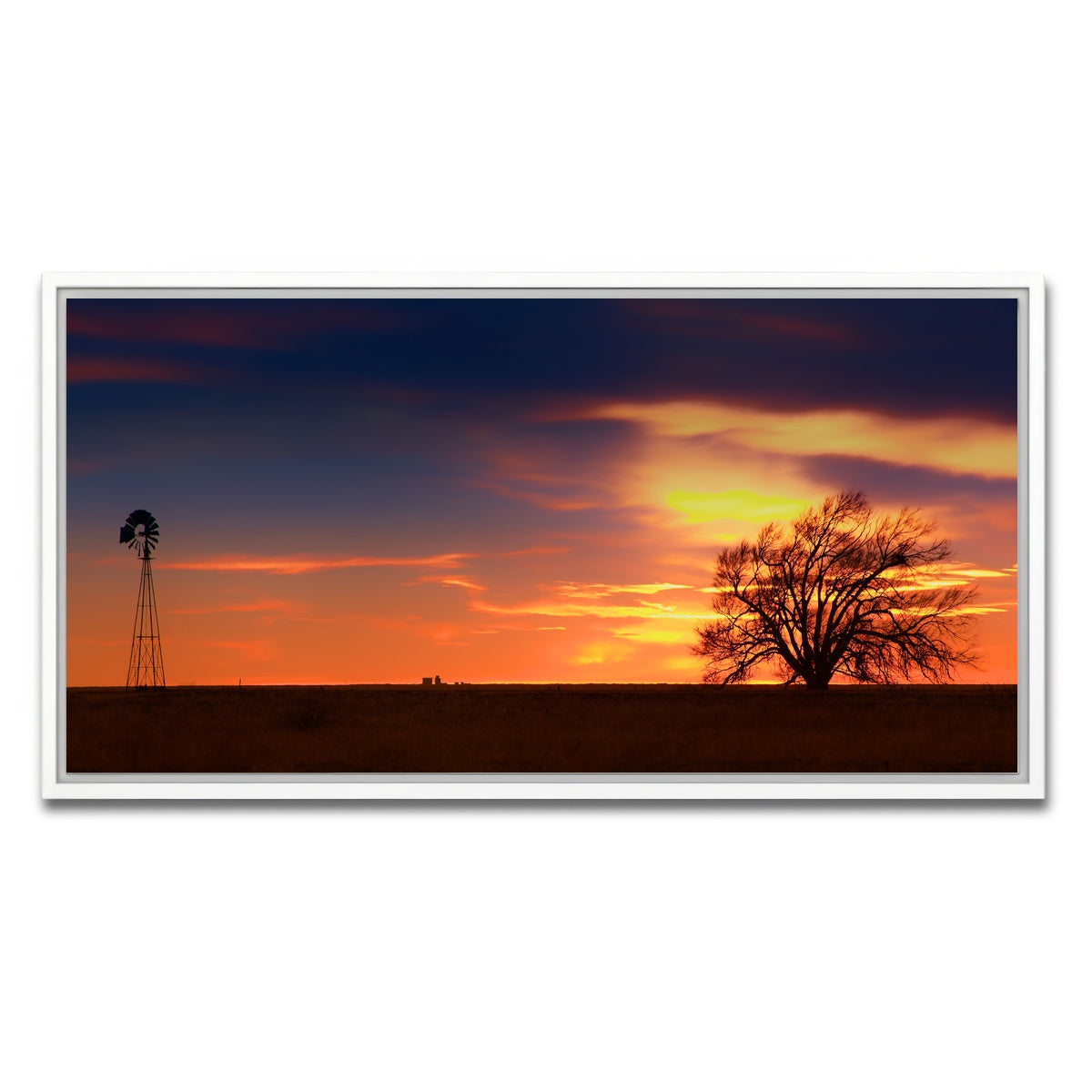 AUTO-MOCKUP WHITE | West Texas Sunset | 1 Piece | White Framed Canvas | group=2x1