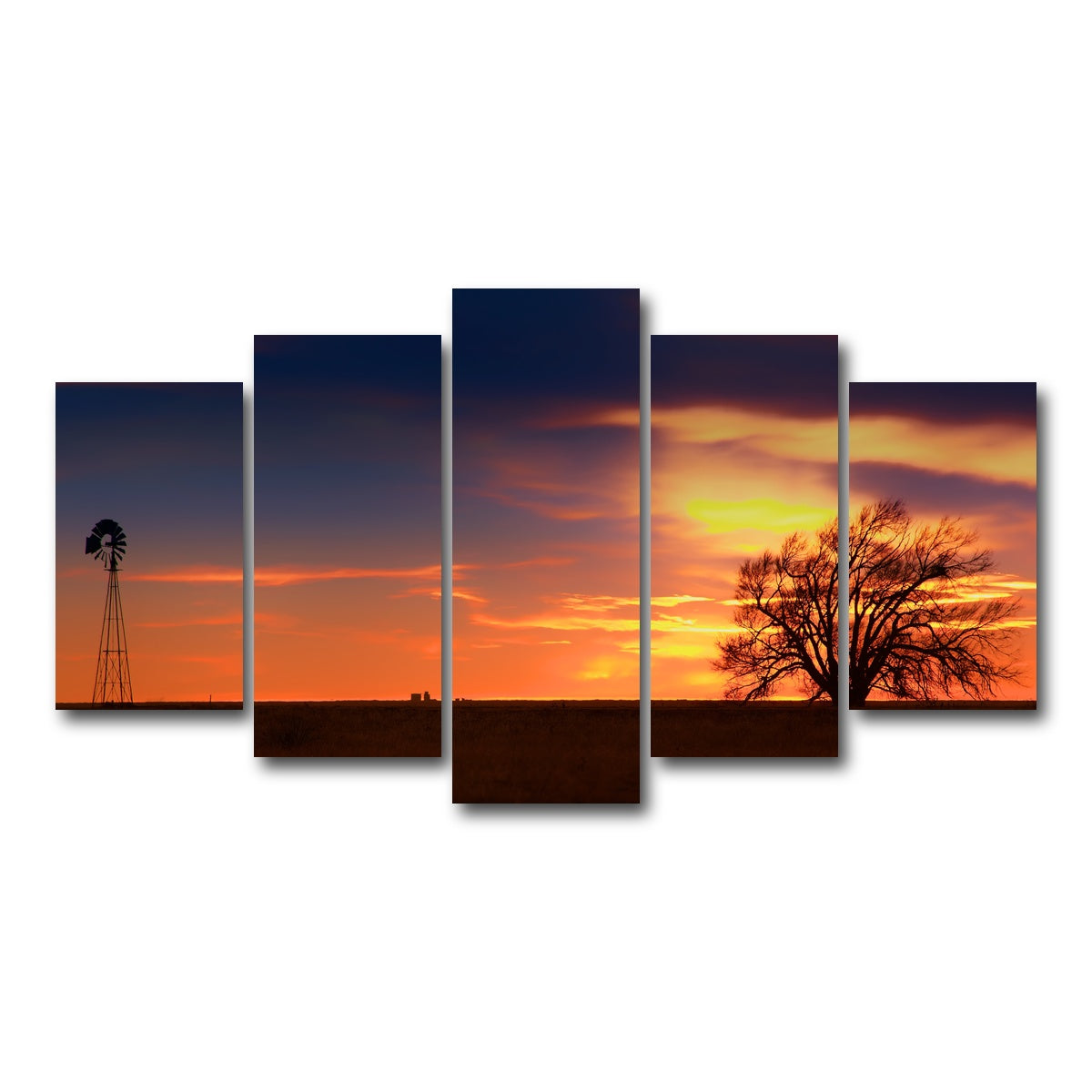 AUTO-MOCKUP WHITE | West Texas Sunset | 5 Piece | Gallery Wrap Canvas | group=5_normal