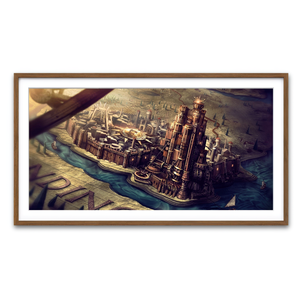 Framed Print 2x1 Walnut