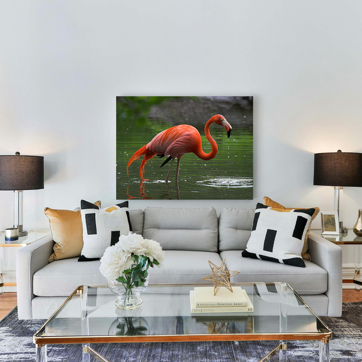 Wet Flamingo Wall Art