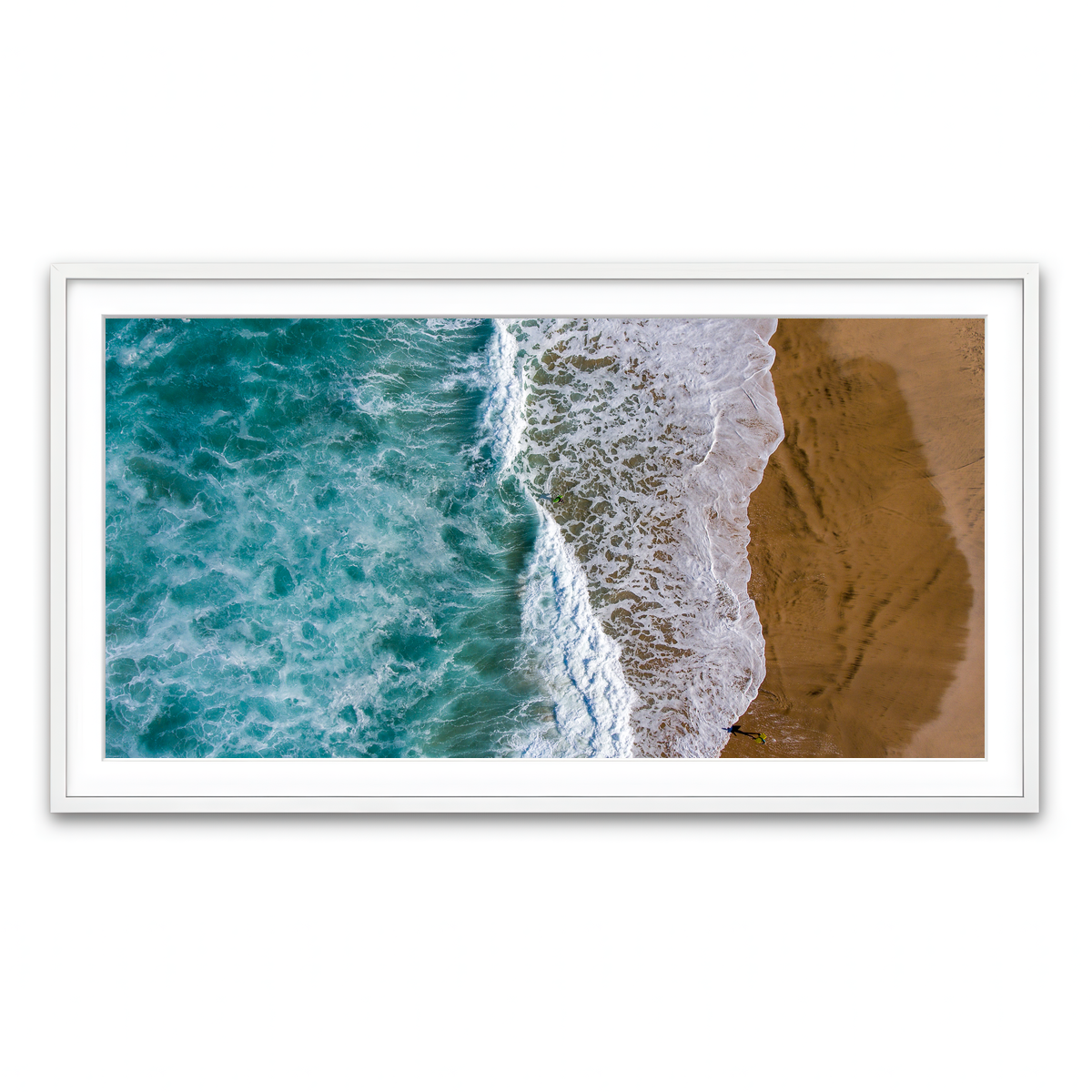Framed Print 2x1 White