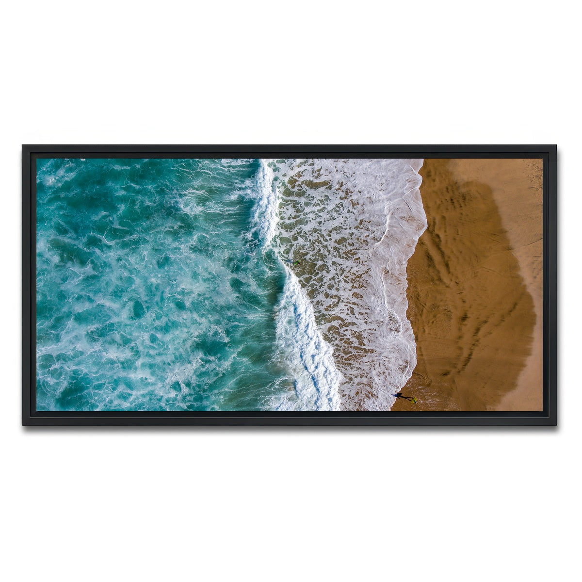AUTO-MOCKUP WHITE | Wet Sand | 1 Piece | Black Framed Canvas | group=2x1