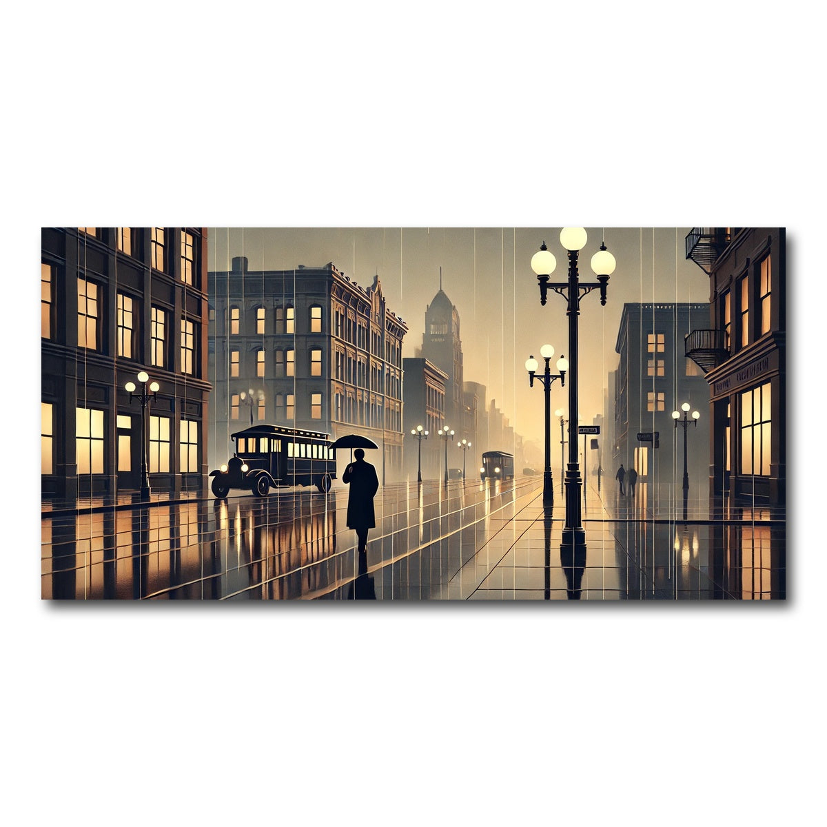 AUTO-MOCKUP WHITE | Wet Streets | 1 Piece | Gallery Wrap Canvas | group=2x1