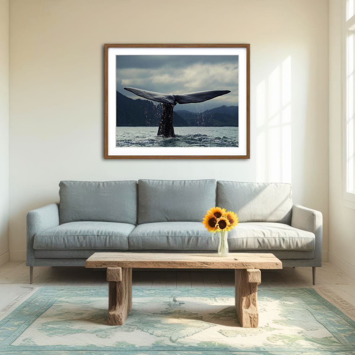 AUTO-MOCKUP ROOM | Whale Tail Wall Art