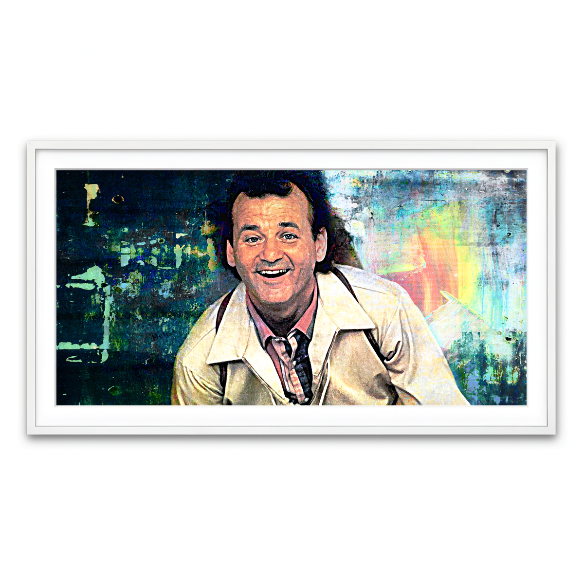 Framed Print 2x1 White