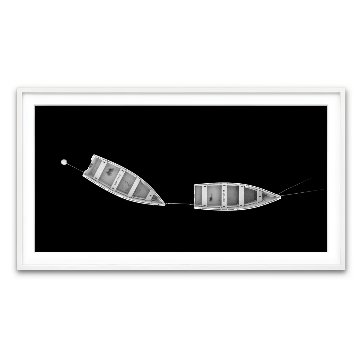 Framed Print 2x1 White