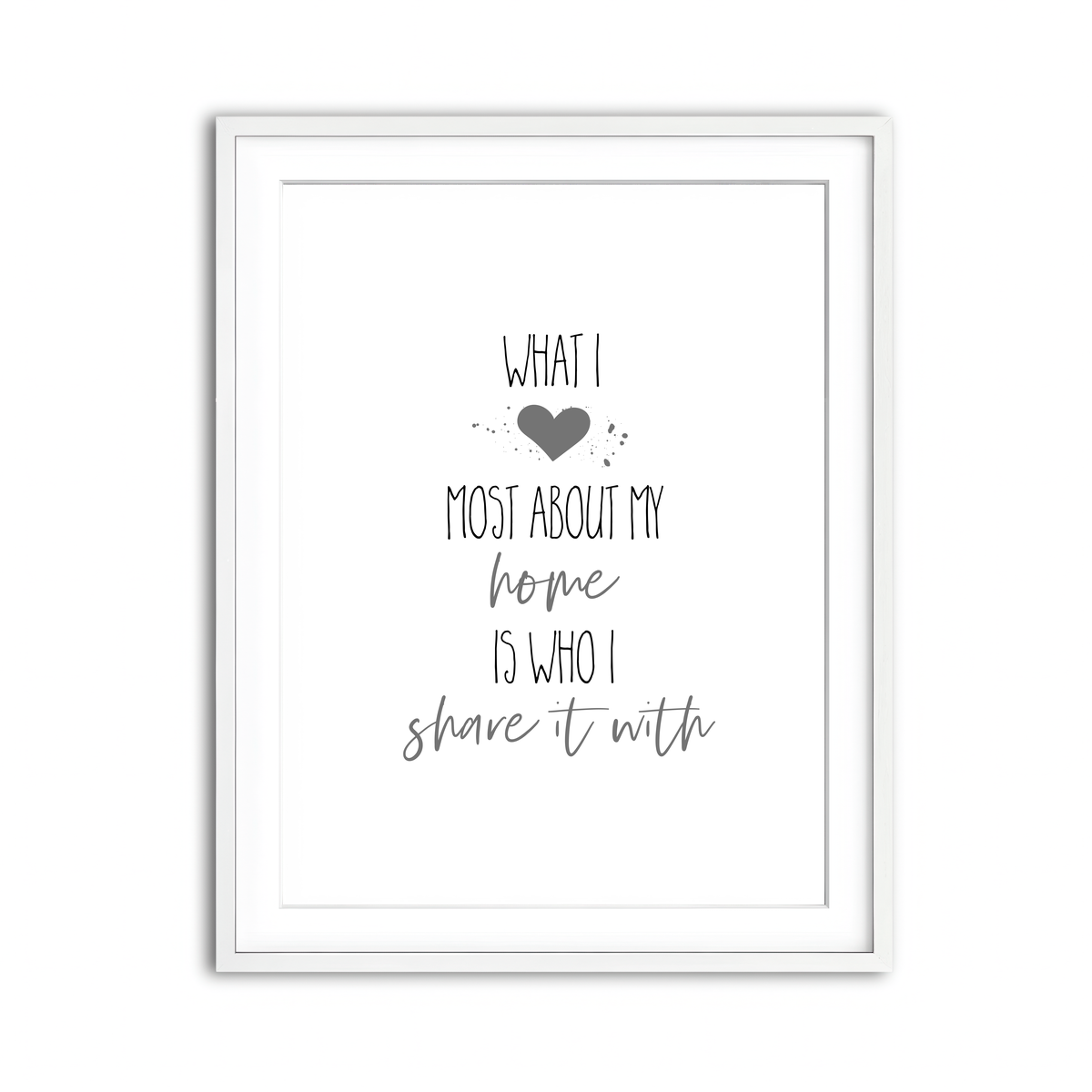 Framed Print 3x4 White