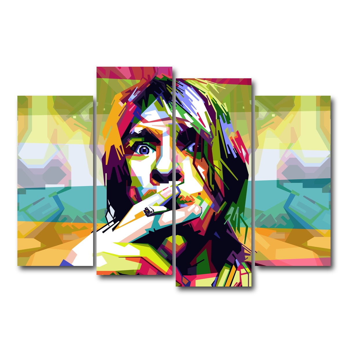 AUTO-MOCKUP WHITE | Whatever Nevermind | 4 Piece | Gallery Wrap Canvas | group=4_normal