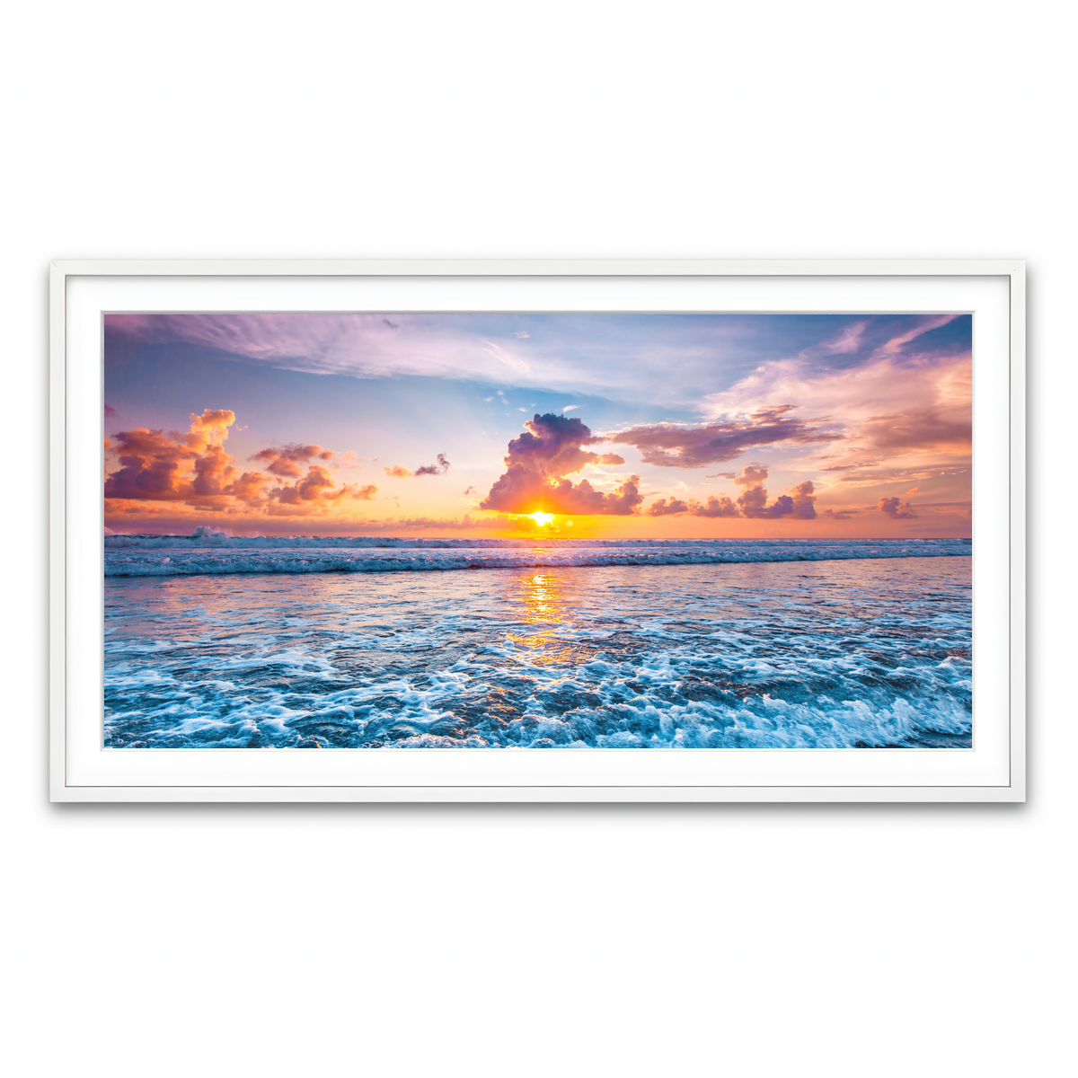 Framed Print 2x1 White