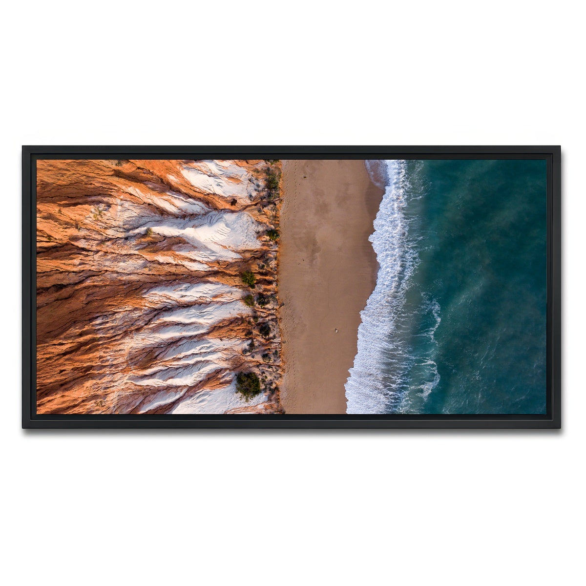 AUTO-MOCKUP WHITE | Where Ocean Meets Land | 1 Piece | Black Framed Canvas | group=2x1