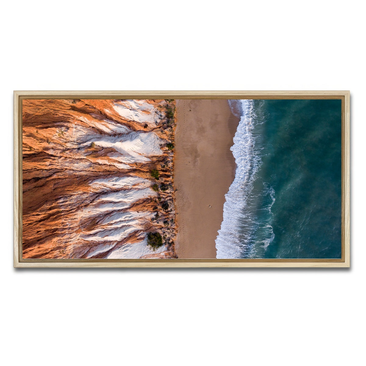 AUTO-MOCKUP WHITE | Where Ocean Meets Land | 1 Piece | Natural Framed Canvas | group=2x1