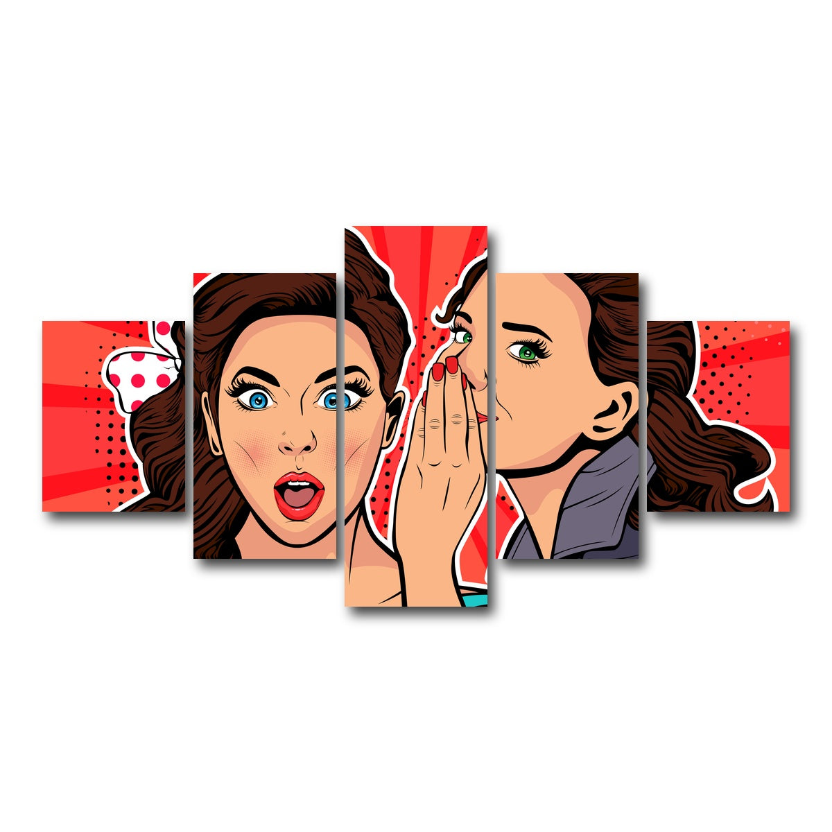 AUTO-MOCKUP WHITE | Whispering gossip | 5 Piece | Gallery Wrap Canvas | group=5_short