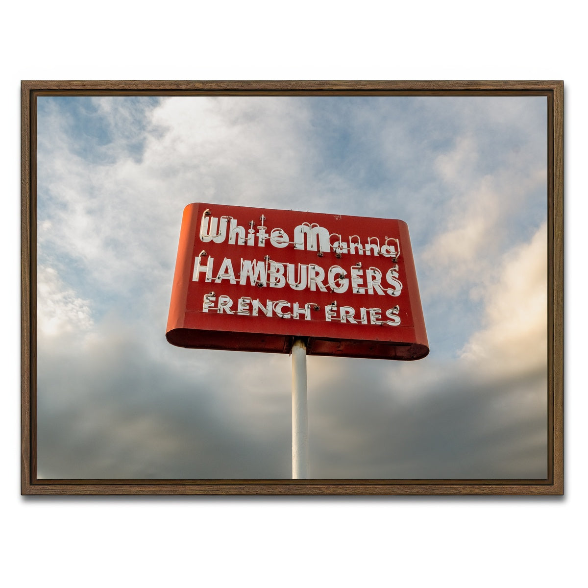 AUTO-MOCKUP WHITE | White Manna | 1 Piece | Walnut Framed Canvas | group=4x3