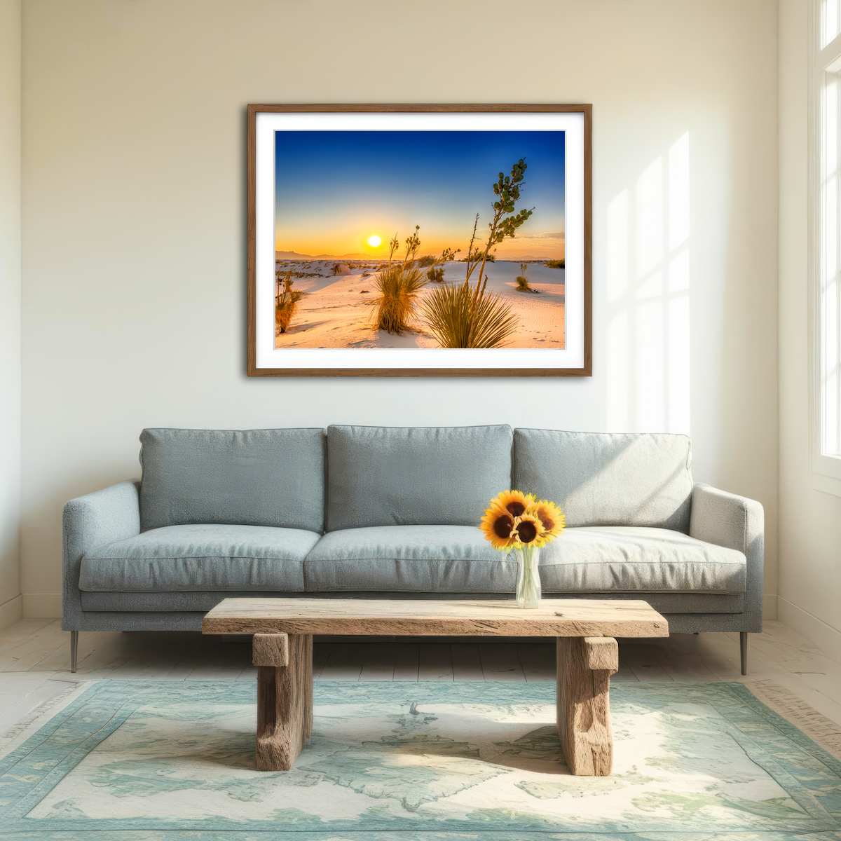 AUTO-MOCKUP ROOM | White Sands Sunset Wall Art