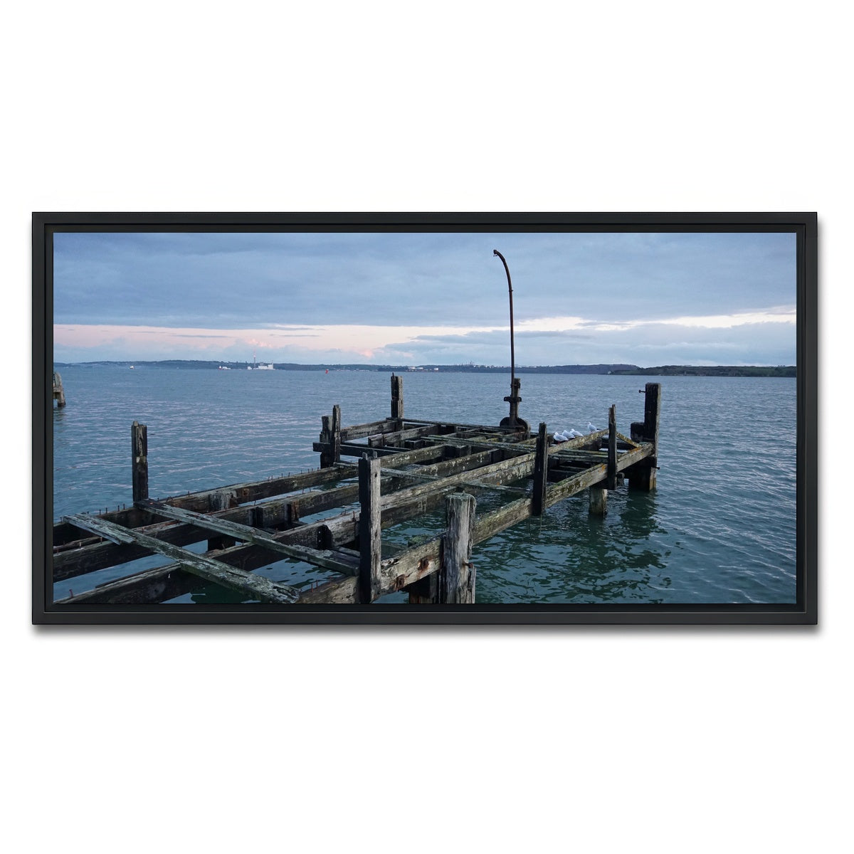 AUTO-MOCKUP WHITE | White Star Lines Pier - Cobh Ireland | 1 Piece | Black Framed Canvas | group=2x1