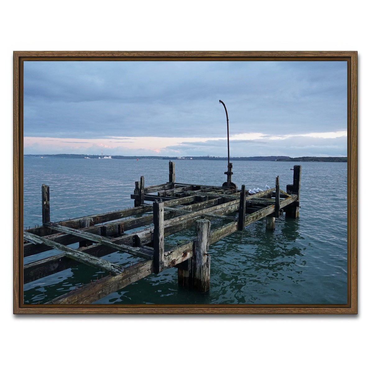 AUTO-MOCKUP WHITE | White Star Lines Pier - Cobh Ireland | 1 Piece | Walnut Framed Canvas | group=4x3