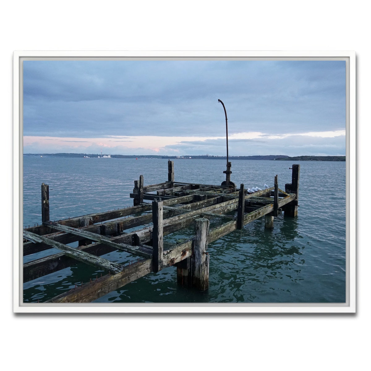 AUTO-MOCKUP WHITE | White Star Lines Pier - Cobh Ireland | 1 Piece | White Framed Canvas | group=4x3
