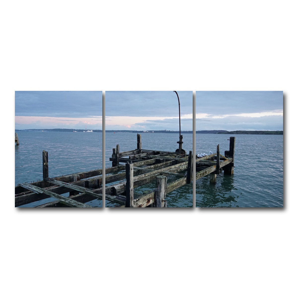 AUTO-MOCKUP WHITE | White Star Lines Pier - Cobh Ireland | 3 Piece | Gallery Wrap Canvas | group=18x24