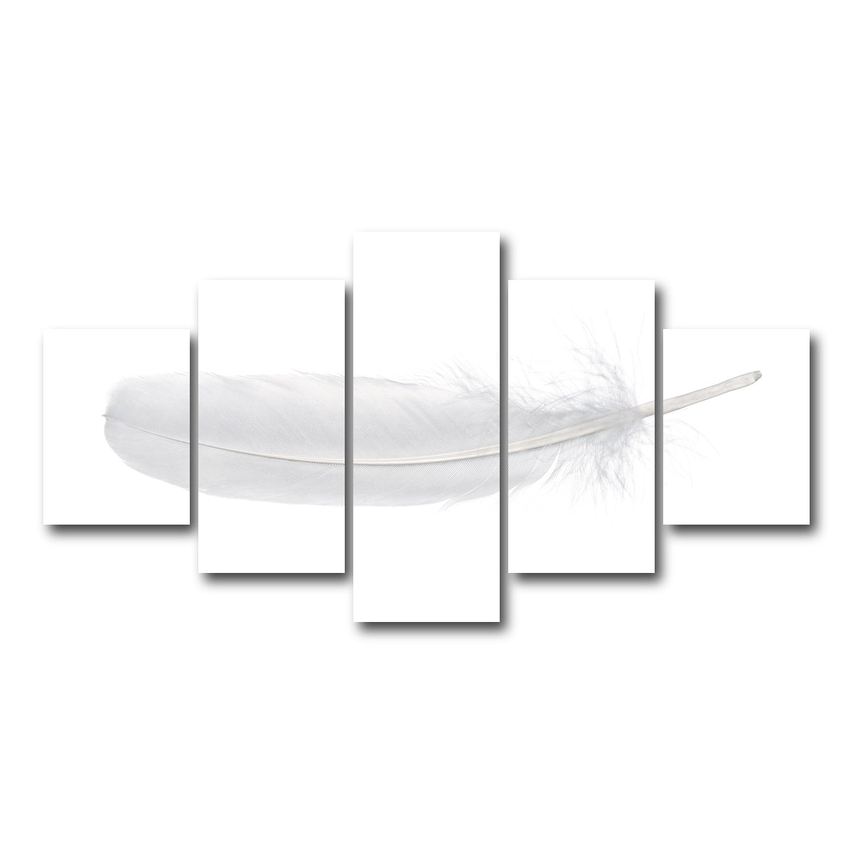 AUTO-MOCKUP WHITE | White Swan Feather | 5 Piece | Gallery Wrap Canvas | group=5_short