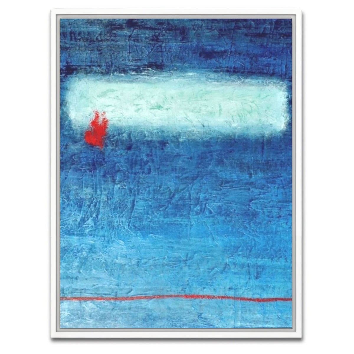 AUTO-MOCKUP WHITE | White cloud at midnight | 1 Piece | White Framed Canvas | group=3x4