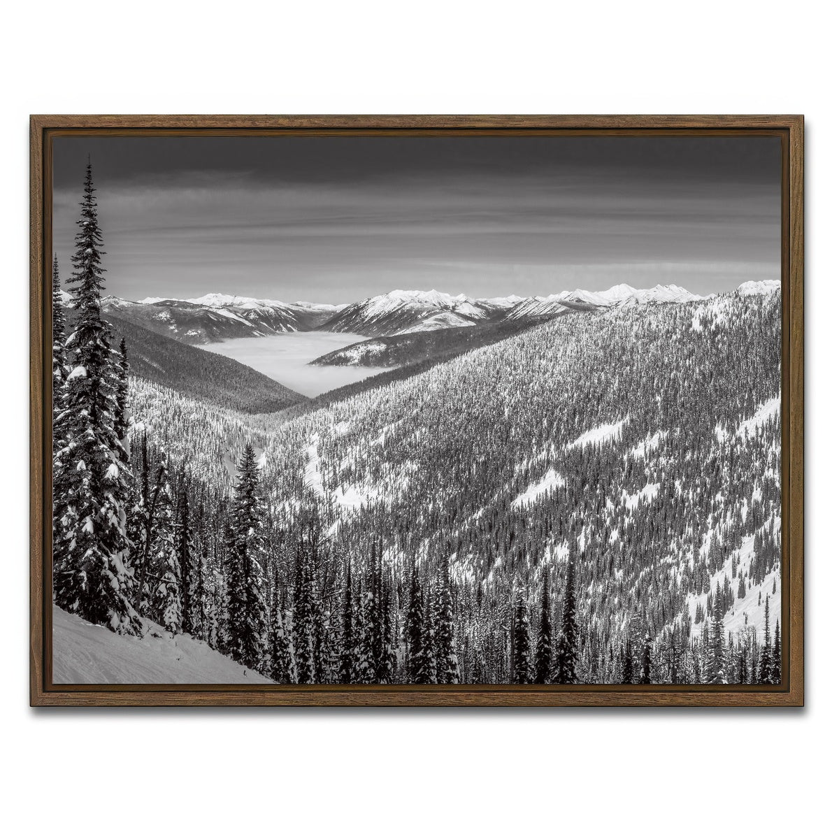 AUTO-MOCKUP WHITE | Whitewater Inversion | 1 Piece | Walnut Framed Canvas | group=4x3