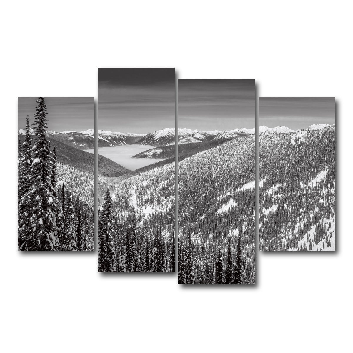 AUTO-MOCKUP WHITE | Whitewater Inversion | 4 Piece | Gallery Wrap Canvas | group=4_short