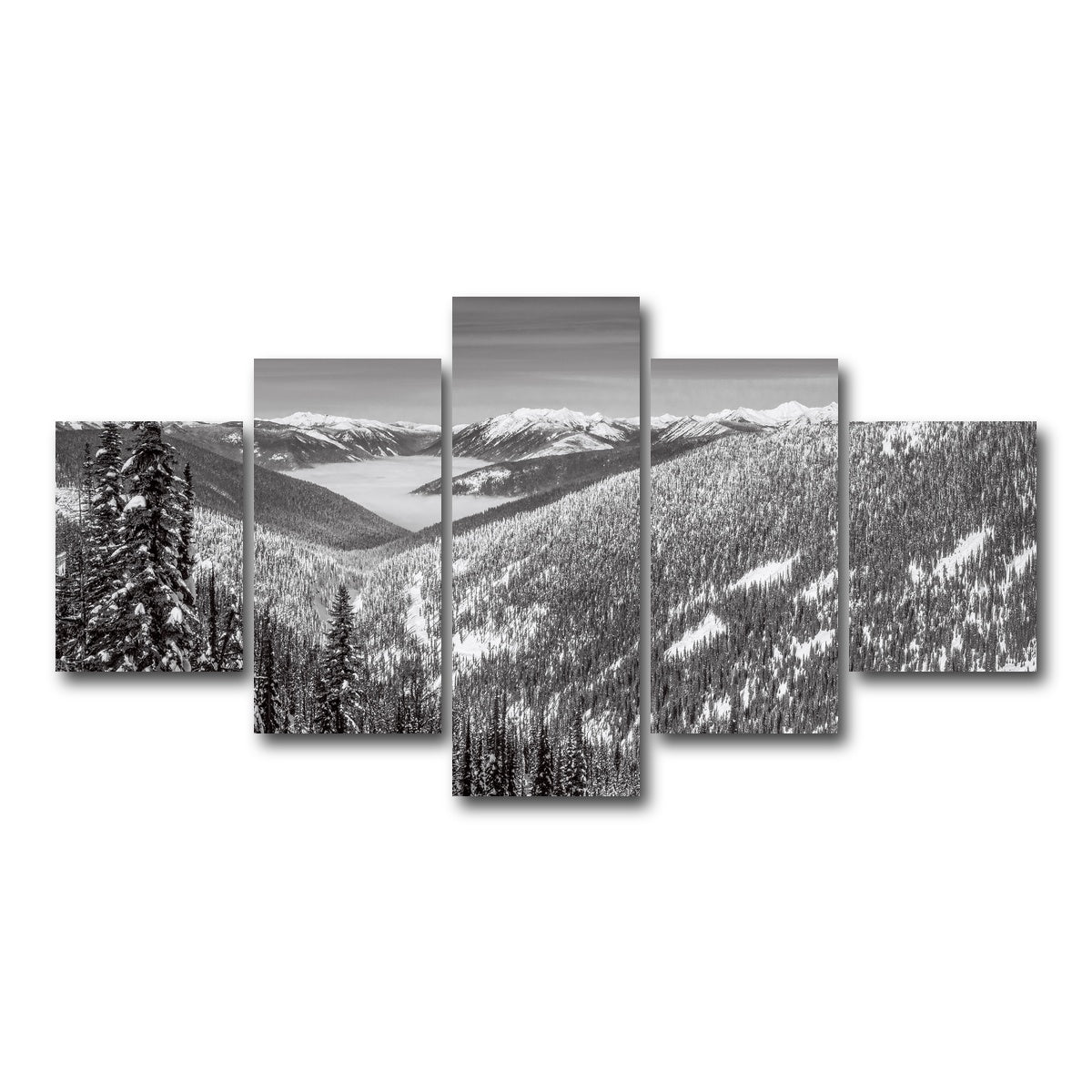 AUTO-MOCKUP WHITE | Whitewater Inversion | 5 Piece | Gallery Wrap Canvas | group=5_short