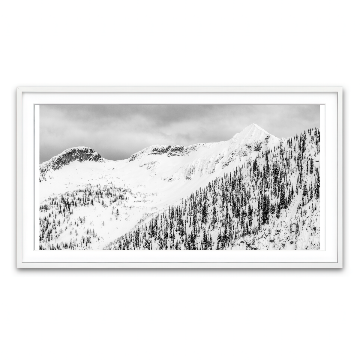 Framed Print 2x1 White