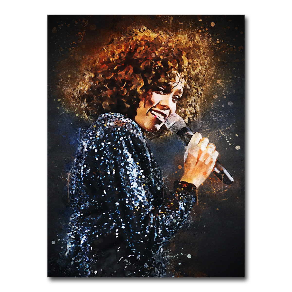 AUTO-MOCKUP WHITE | Whitney Houston Painting | 1 Piece | Gallery Wrap Canvas | group=3x4