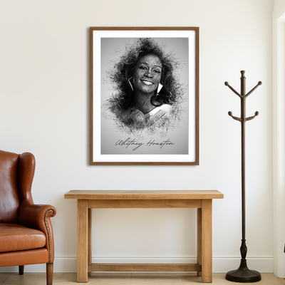 AUTO-MOCKUP ROOM | Whitney Houston Wall Art