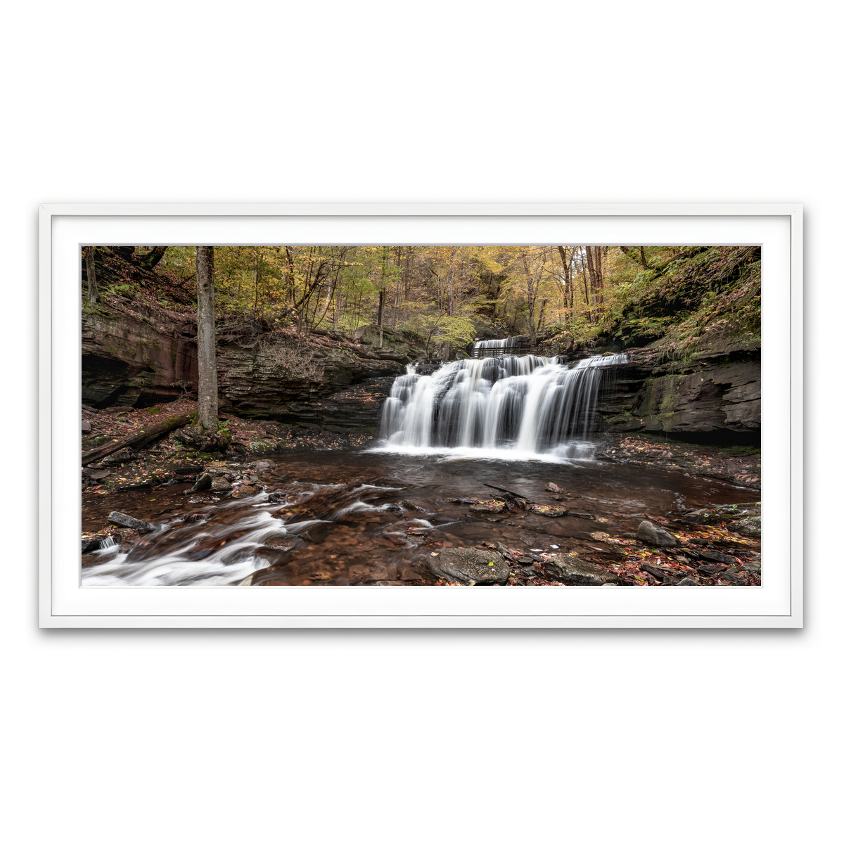 Framed Print 2x1 White