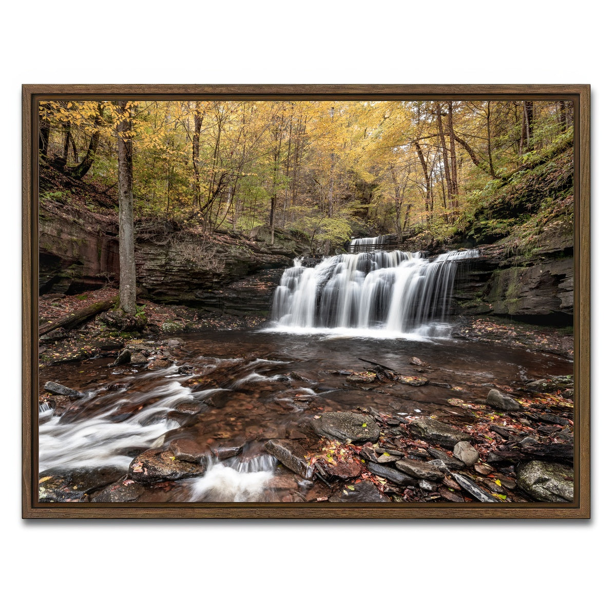 AUTO-MOCKUP WHITE | Who Loves Color | 1 Piece | Walnut Framed Canvas | group=4x3