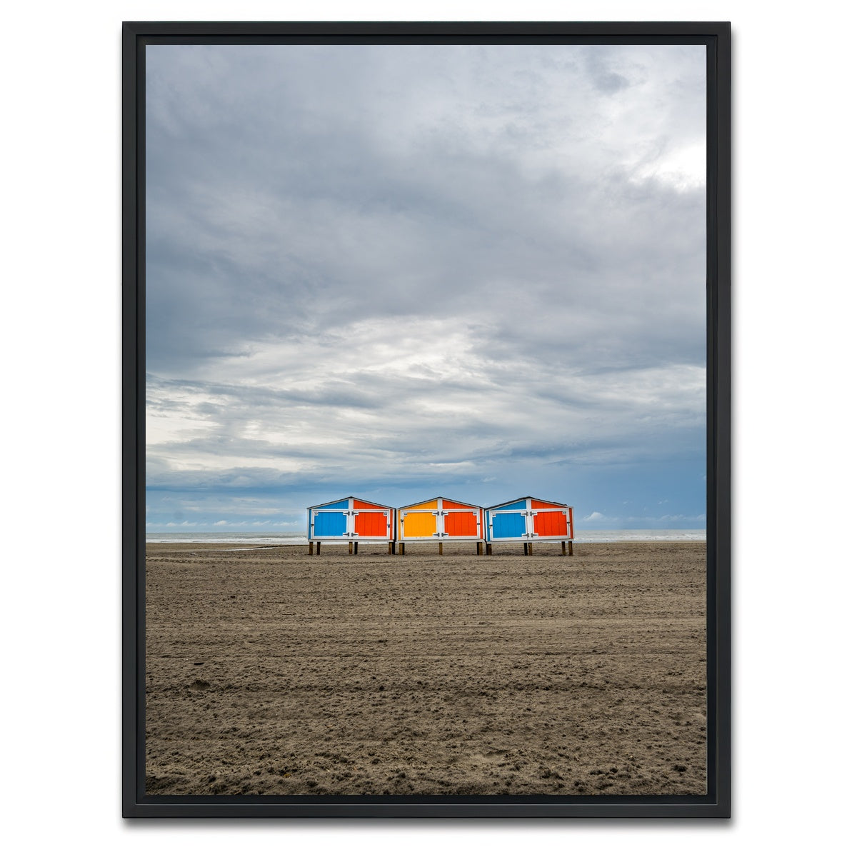 AUTO-MOCKUP WHITE | Wild Beach Huts | 1 Piece | Black Framed Canvas | group=3x4