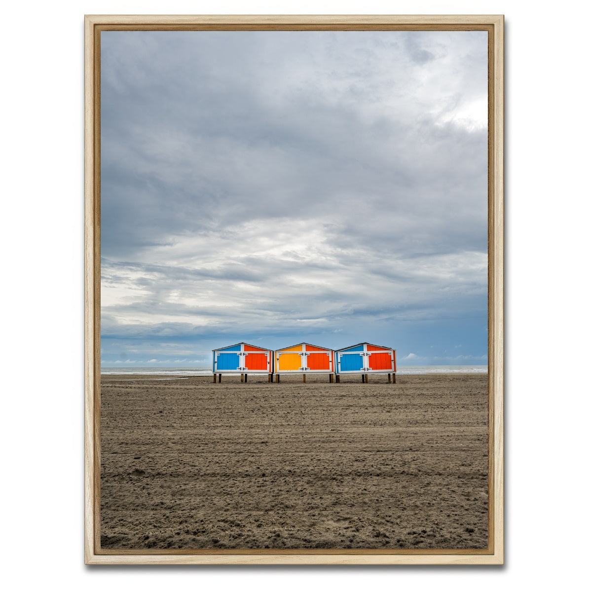AUTO-MOCKUP WHITE | Wild Beach Huts | 1 Piece | Natural Framed Canvas | group=3x4