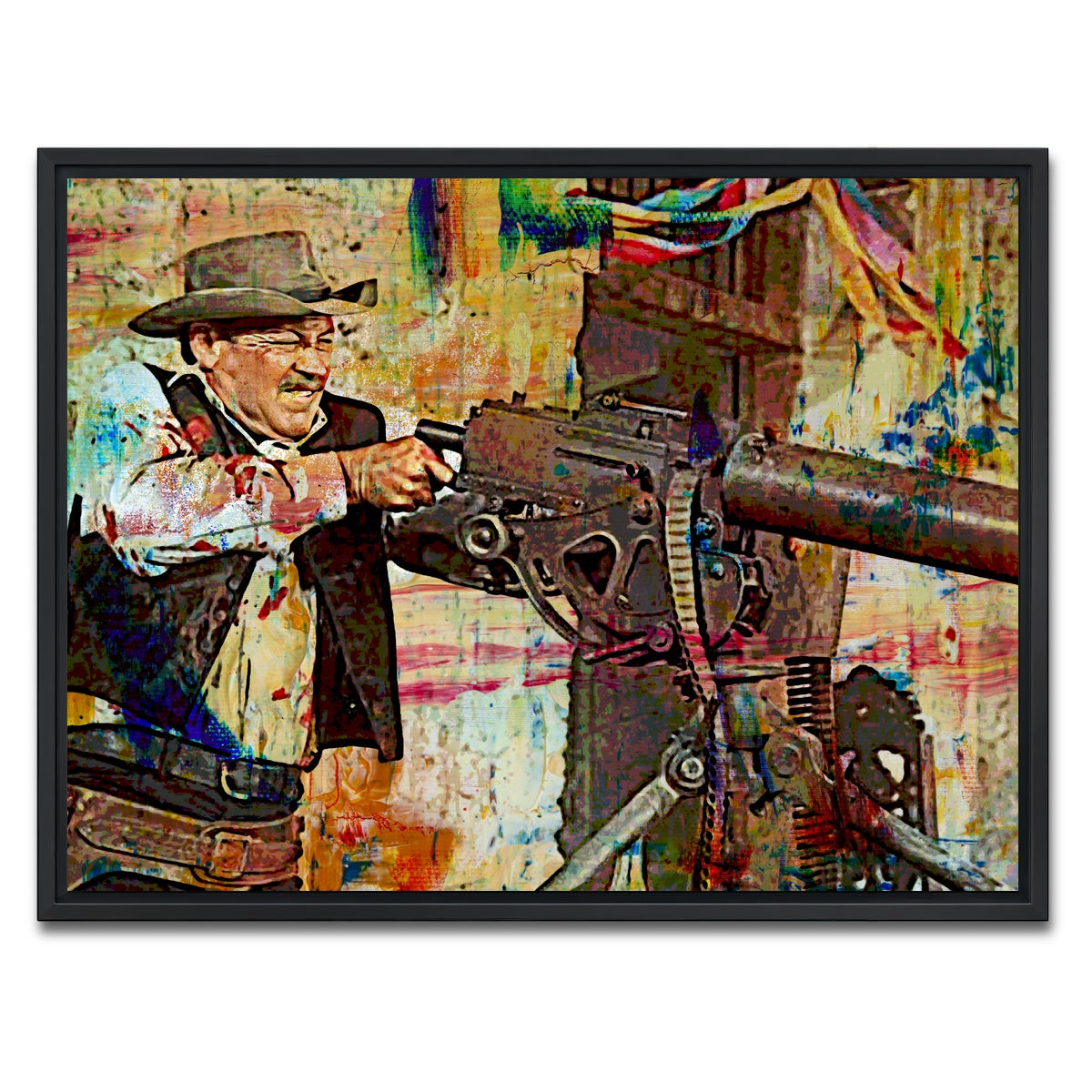 AUTO-MOCKUP WHITE | Wild Bunch Shootout | 1 Piece | Black Framed Canvas | group=4x3