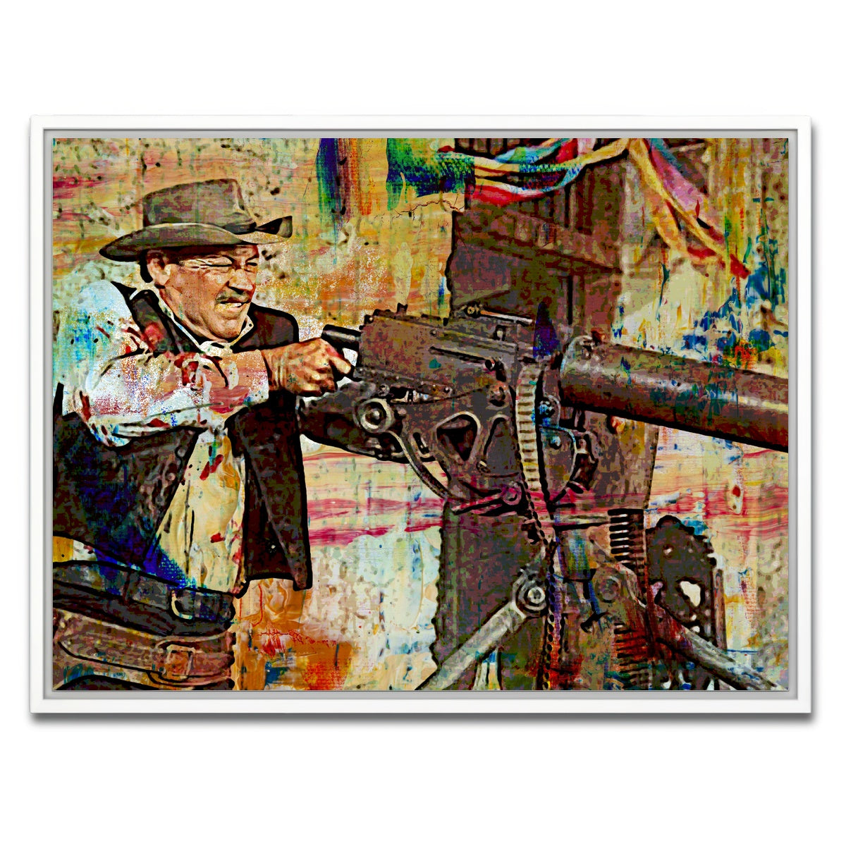 AUTO-MOCKUP WHITE | Wild Bunch Shootout | 1 Piece | White Framed Canvas | group=4x3