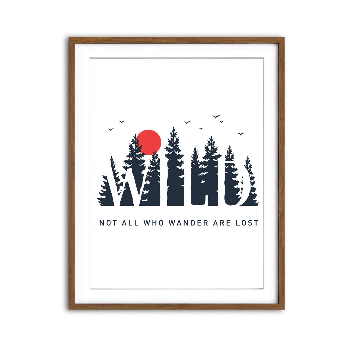 Framed Print 3x4 Walnut