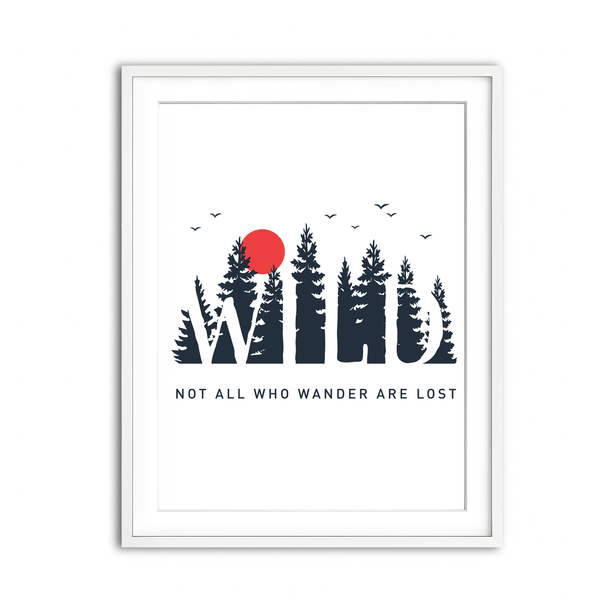 Framed Print 3x4 White