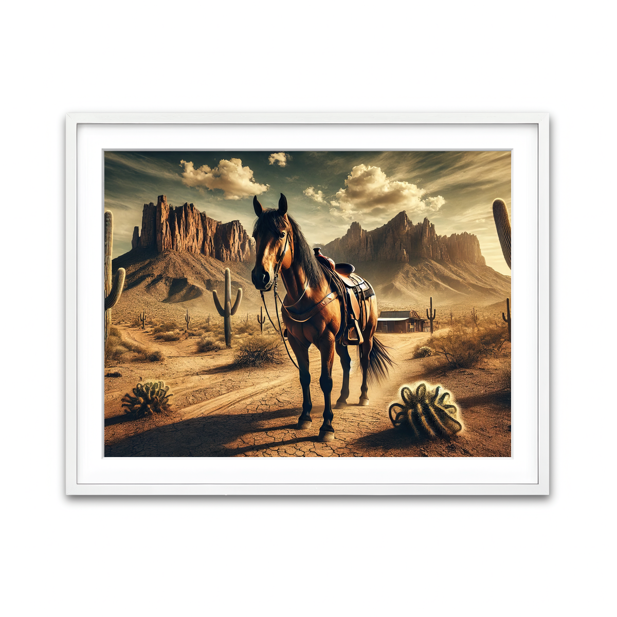 Framed Print 4x3 White