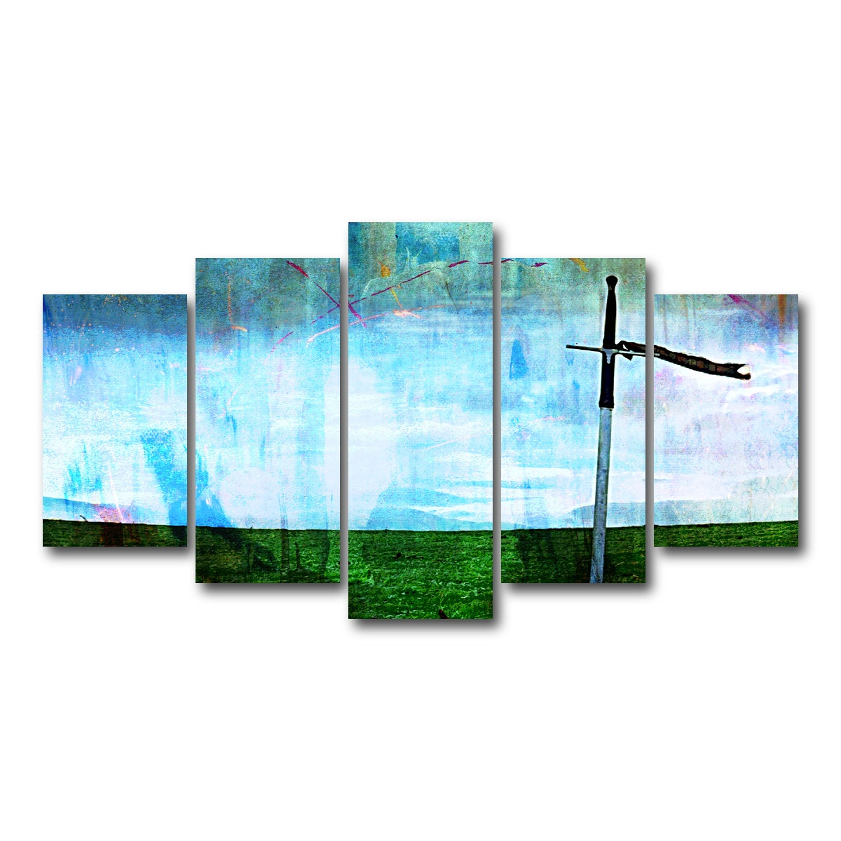 AUTO-MOCKUP WHITE | William Wallace's Sword | 5 Piece | Gallery Wrap Canvas | group=5_normal