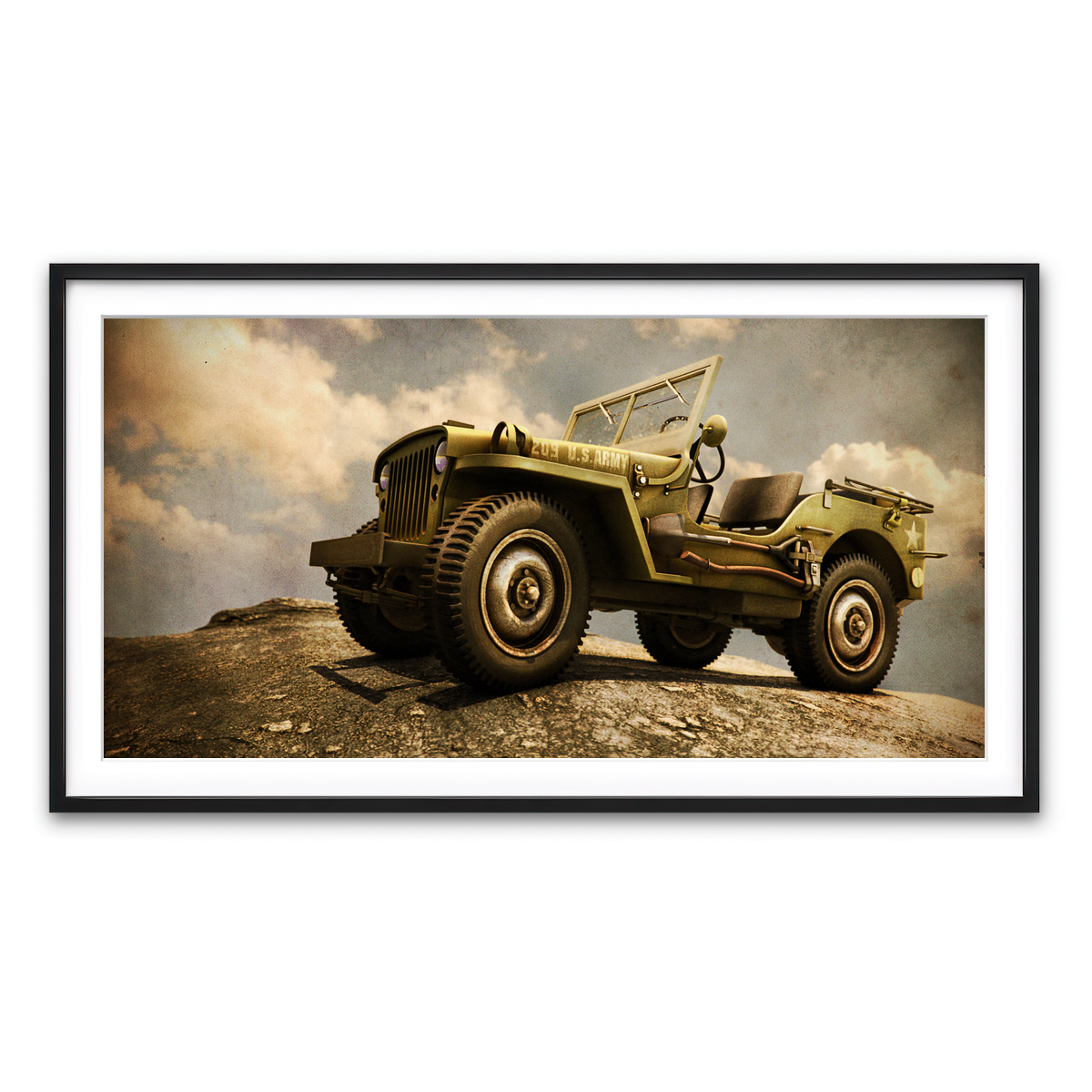 Framed Print 2x1 Black