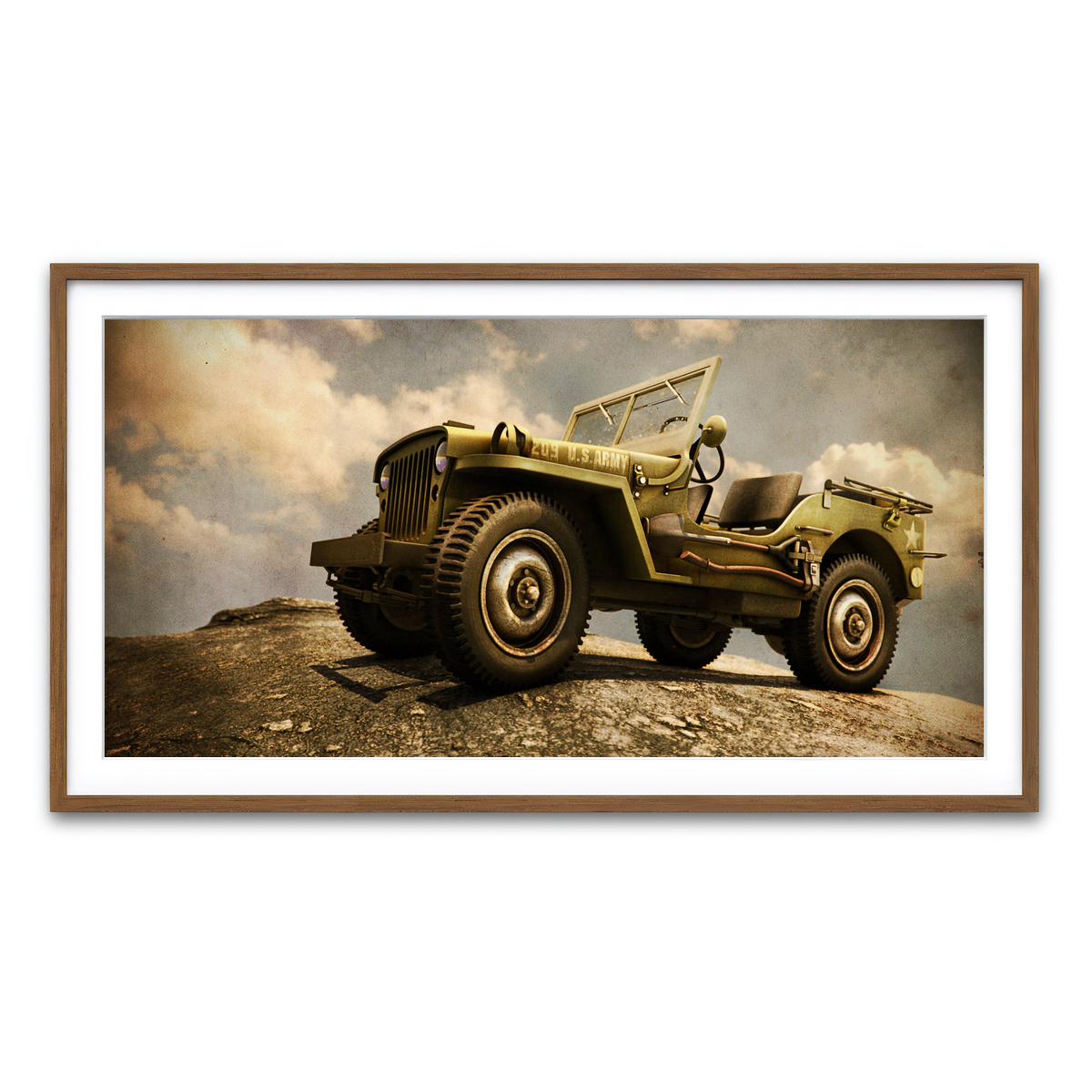 Framed Print 2x1 Walnut