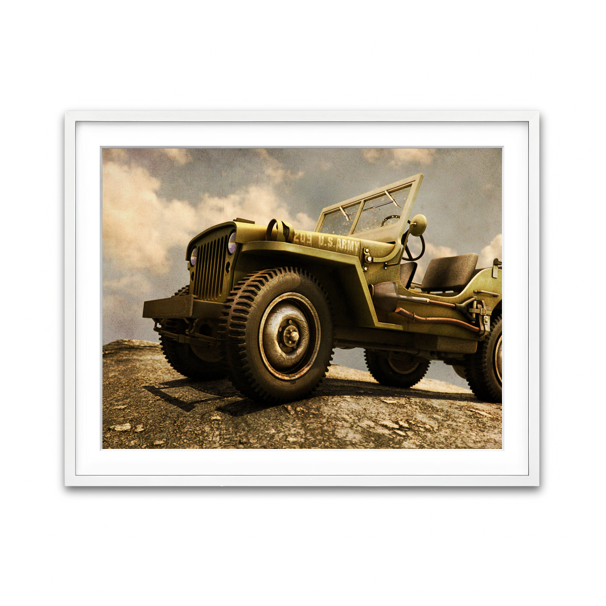 Framed Print 4x3 White