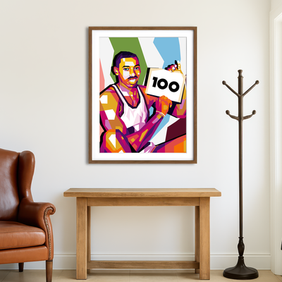 AUTO-MOCKUP ROOM | Wilt Chamberlain 100 Wall Art