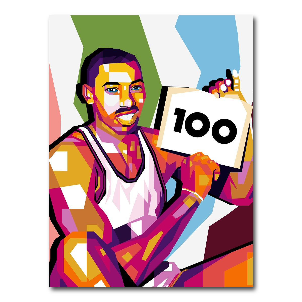 AUTO-MOCKUP WHITE | Wilt Chamberlain 100 | 1 Piece | Gallery Wrap Canvas | group=3x4