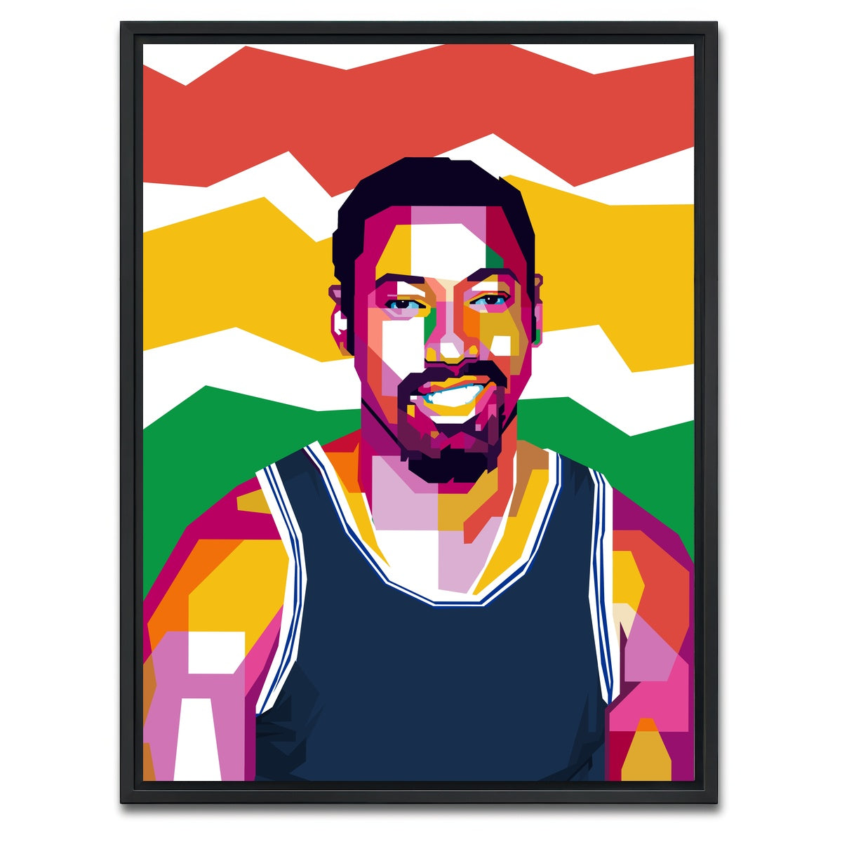 AUTO-MOCKUP WHITE | Wilt Chamberlain 2 | 1 Piece | Black Framed Canvas | group=3x4